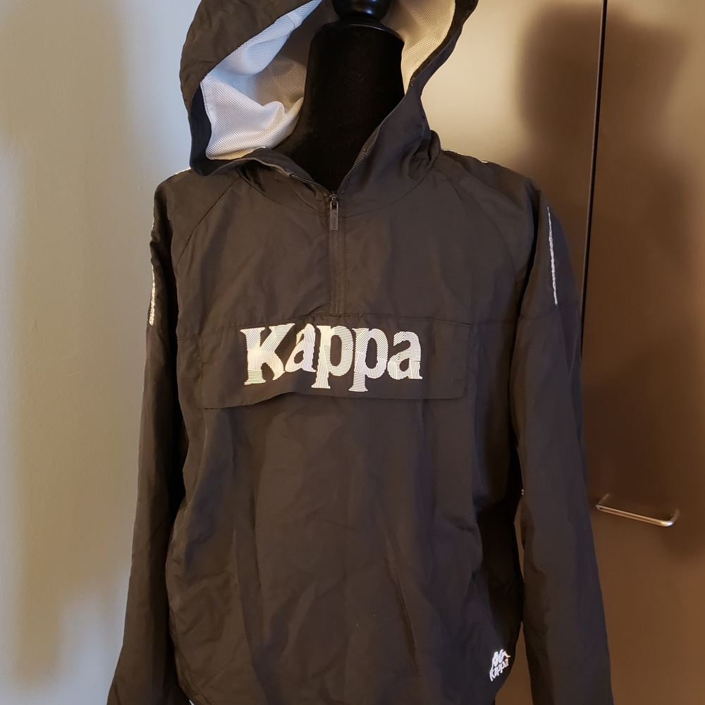 🔥 Kappa Gray and White Hooded Jacket